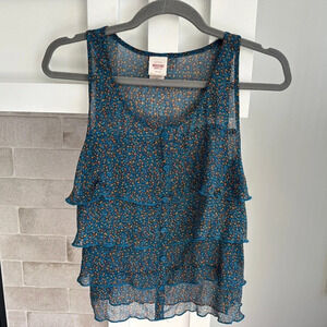 Mossimo supply co. floral sleeveless blouse| size XS